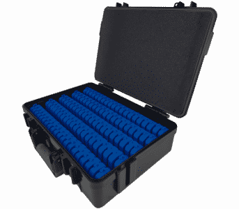 Storage case for RF-I transponder